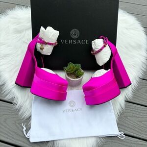 Versace Pink Platform Heels